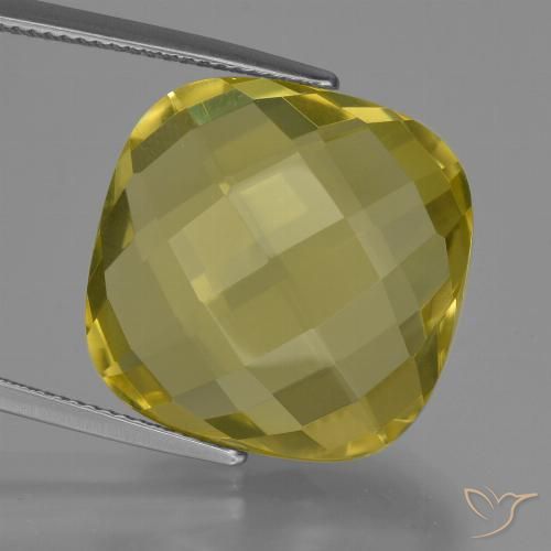27.30ct طبيعي أصفر فاتح كوارتز, وسادة, VVS
