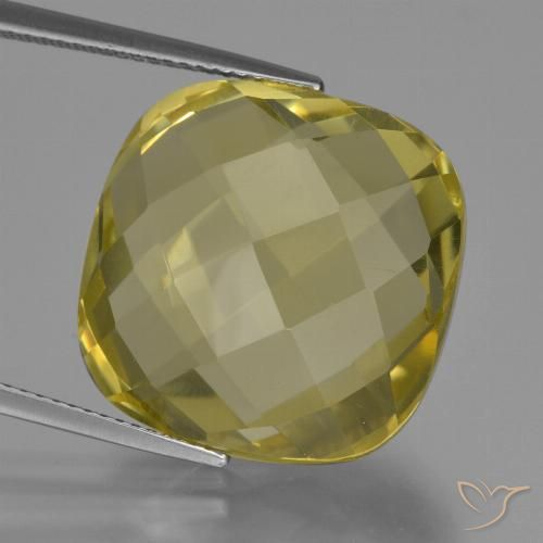 27.43ct طبيعي أصفر فاتح كوارتز, وسادة, VVS