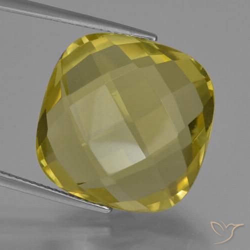 26.60ct طبيعي أصفر فاتح كوارتز, وسادة, VVS