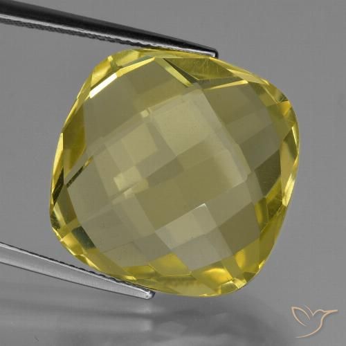 24.91ct طبيعي أصفر أناناسى كوارتز, وسادة, VVS-VS
