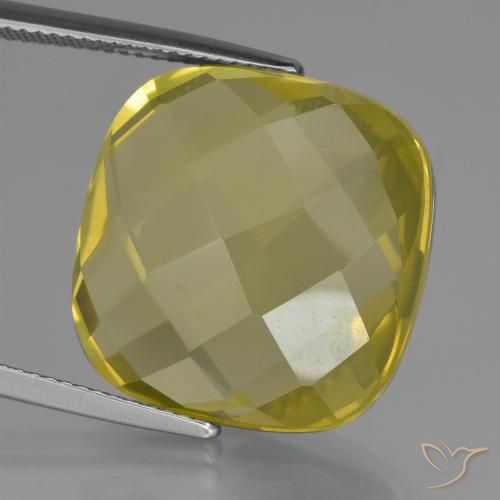 27.04ct طبيعي أصفر فاتح كوارتز, وسادة, VVS