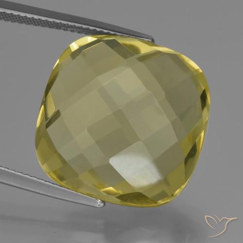 26.72ct طبيعي أصفر فاتح كوارتز, وسادة, VVS