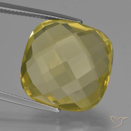 27.38ct طبيعي أصفر فاتح كوارتز, وسادة, VVS