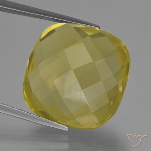 26.50ct طبيعي أصفر أناناسى كوارتز, وسادة, قليلا جدا
