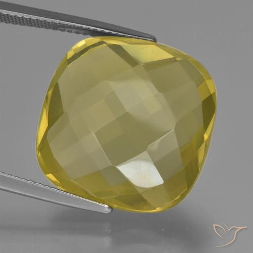 26.30ct طبيعي أصفر فاتح-متوسط كوارتز, وسادة, قليلا جدا