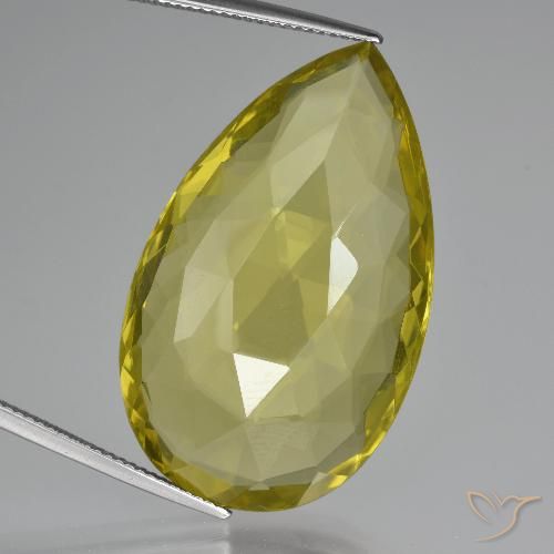 51.54ct طبيعي أصفر أناناسى كوارتز, شكل الكمثرى, VVS-VS