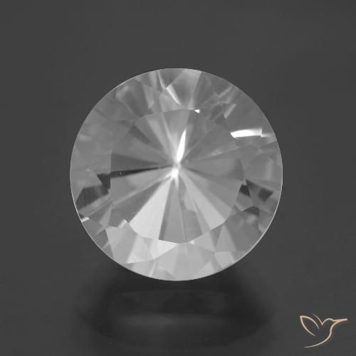 7.37ct طبيعي أبيض كوارتز, دائري, VVS-VS