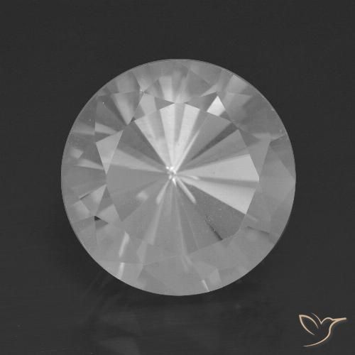 7.50ct طبيعي أبيض كوارتز, دائري, VVS-VS