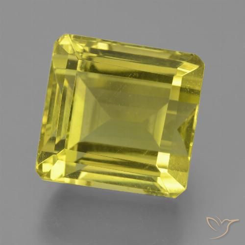 17.49ct طبيعي أصفر الذرة كوارتز, قص الزمرد, VVS-VS