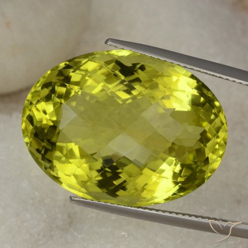 39.34ct طبيعي أصفر مخضر كوارتز, بيضوي, VVS