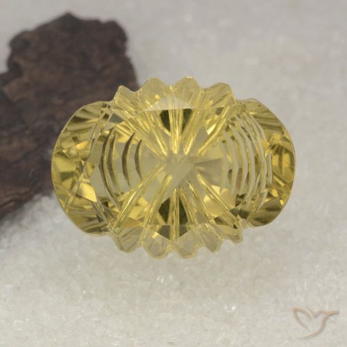14.86ct طبيعي ذهبى متوسط كوارتز, بيضوي, شفاف