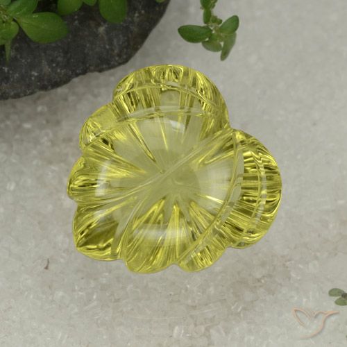 15.29ct طبيعي أصفر فاتح كوارتز, فانسى, شفاف
