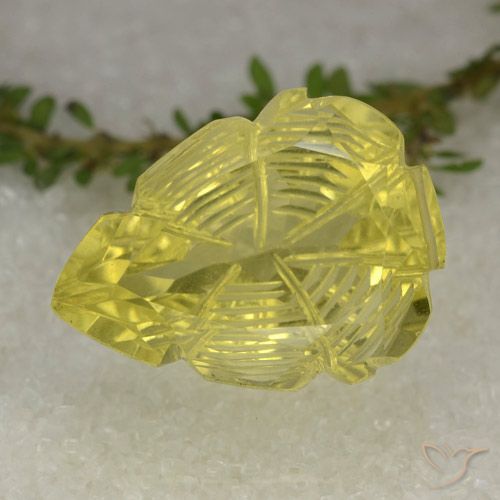 19.07ct طبيعي أصفر فاتح كوارتز, فانسى, شفاف