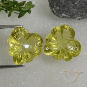 أحجار كوارتز Pineapple yellow طبيعية، فانسى، شفاف، وزنها 20.42 قيراط
