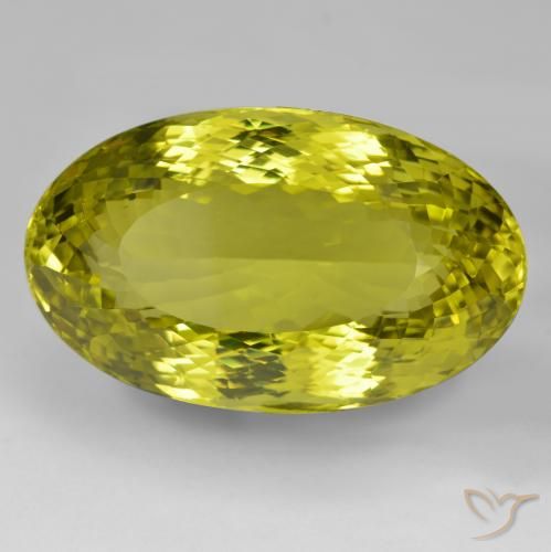 97.05ct طبيعي أصفر أخضر كوارتز, بيضوي, VVS