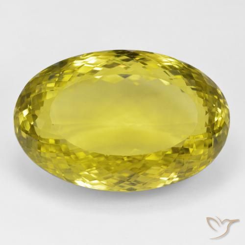 90.42ct طبيعي Medium Dark-Yellow كوارتز, بيضوي, VVS