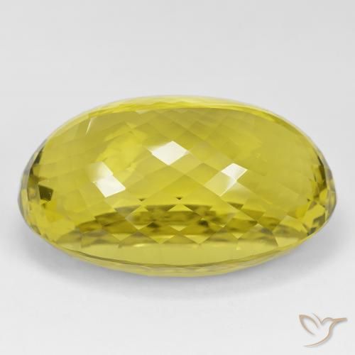كوارتز Medium Dark-Yellow طبيعي، بيضوي، 90.42 قيراط، VVS
