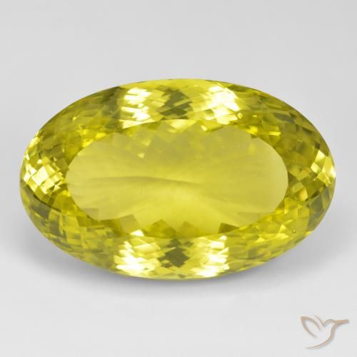 71.43ct طبيعي أصفر متوسط كوارتز, بيضوي, VVS