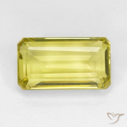 6.12ct طبيعي أصفر أناناسى فاتح كوارتز, قص الزمرد, VVS-VS