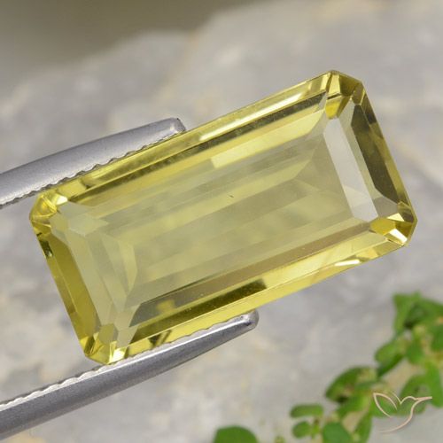 7.83ct طبيعي أصفر متوسط كوارتز, قص الزمرد, VVS-VS