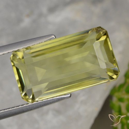 10.68ct طبيعي أصفر أناناسى كوارتز, قص الزمرد, VVS