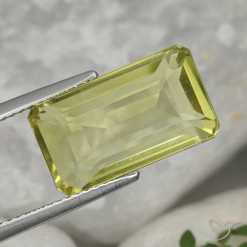 8.13ct طبيعي أصفر متوسط كوارتز, قص الزمرد, VVS-VS