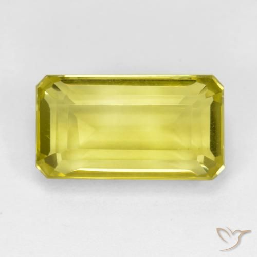 5.20ct طبيعي أصفر أناناسى كوارتز, قص الزمرد, VVS-VS