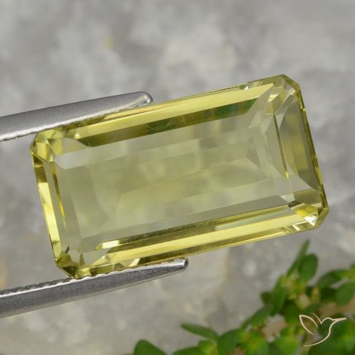 8.20ct طبيعي أصفر متوسط كوارتز, قص الزمرد, VVS-VS