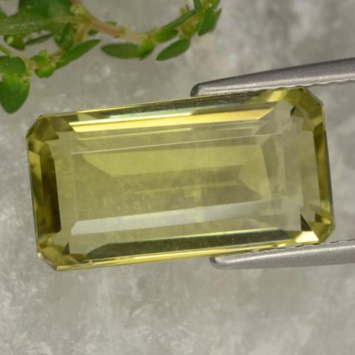 6.20ct طبيعي أصفر ترابى كوارتز, قص الزمرد, VVS-VS