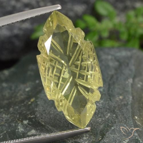 8.48ct طبيعي أصفر فاتح كوارتز, ماركيز, شفاف