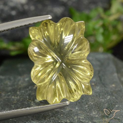 10.48ct طبيعي أصفر لاجونا كوارتز, قص وردة, شفاف