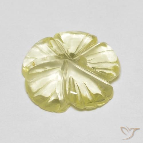 كوارتز Medium Light-Yellow طبيعي، قص وردة، 3.80 قيراط، شفاف