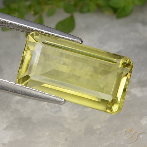 9.35ct طبيعي أصفر متوسط كوارتز, قص الزمرد, VVS-VS