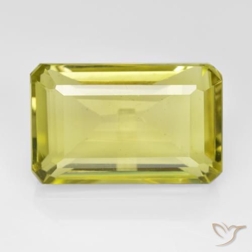 8.70ct طبيعي أصفر متوسط كوارتز, قص الزمرد, VVS-VS