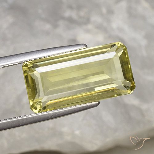 8.03ct طبيعي أصفر أناناسى كوارتز, قص الزمرد, VVS-VS