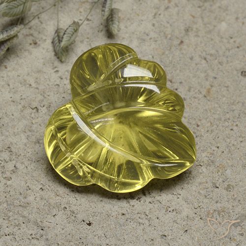 9.77ct طبيعي أصفر متوسط كوارتز, قص وردة, شفاف