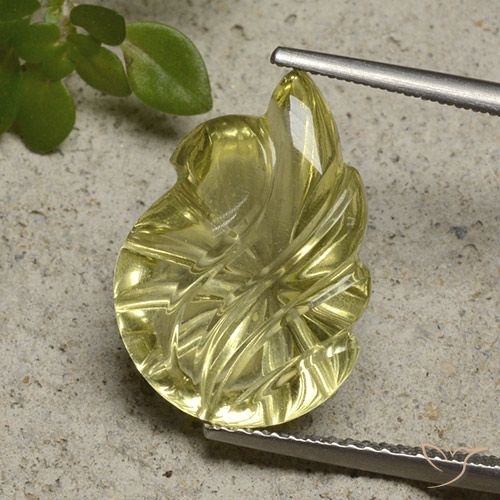 9.00ct طبيعي أصفر لاجونا كوارتز, قص وردة, شفاف