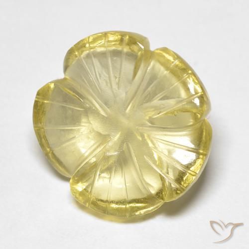 8.15ct طبيعي أصفر متوسط كوارتز, قص وردة, شفاف