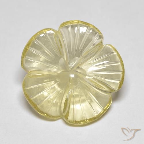 5.90ct طبيعي Medium Light-Yellow كوارتز, قص وردة, شفاف