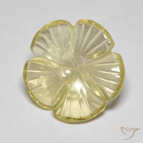 كوارتز Medium Light-Yellow طبيعي، قص وردة، 5.90 قيراط، شفاف