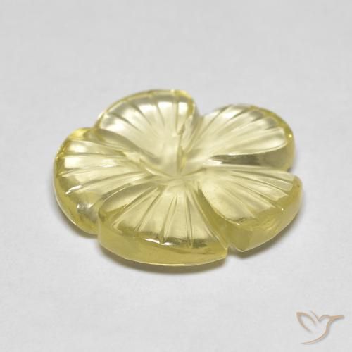 كوارتز Medium Light-Yellow طبيعي، قص وردة، 5.90 قيراط، شفاف