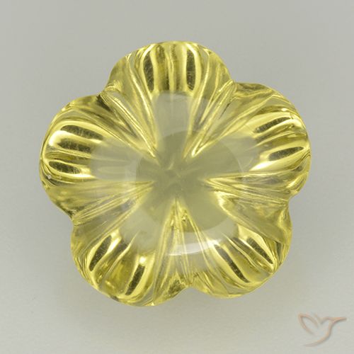 8.01ct طبيعي أصفر متوسط كوارتز, قص وردة, شفاف