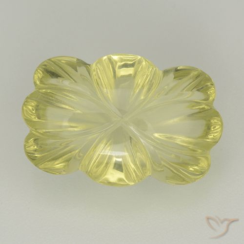 8.61ct طبيعي أصفر متوسط كوارتز, قص وردة, شفاف