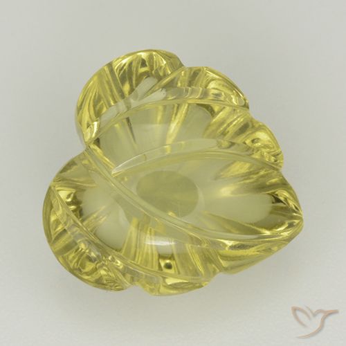 6.81ct طبيعي أصفر متوسط كوارتز, قص وردة, شفاف