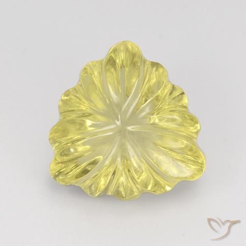 5.66ct طبيعي أصفر لاجونا كوارتز, مثلثى, شفاف