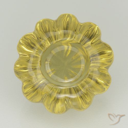 8.52ct طبيعي أصفر لاجونا كوارتز, قص وردة, شفاف