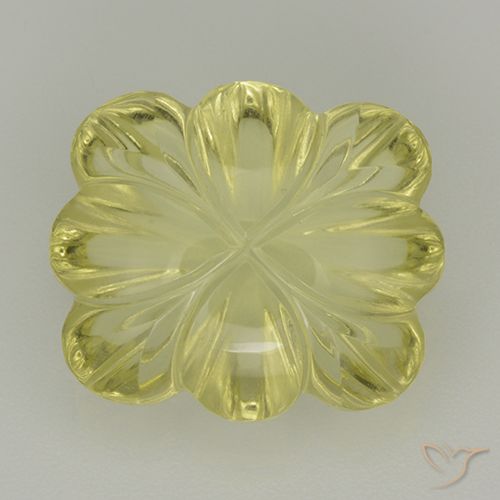 8.50ct طبيعي أصفر متوسط كوارتز, قص وردة, شفاف