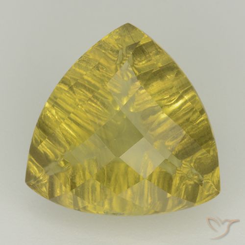 6.11ct طبيعي أصفر أناناسى كوارتز, مثلثى, شفاف