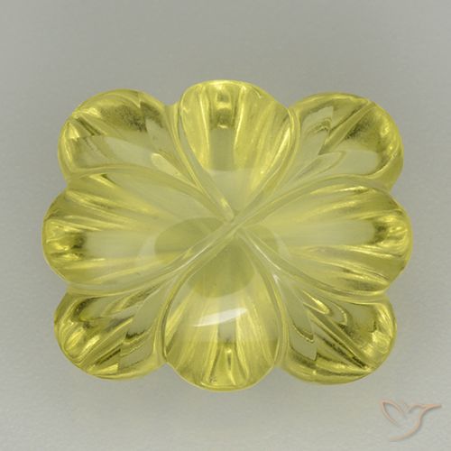 8.98ct طبيعي أصفر النحلة كوارتز, قص وردة, شفاف