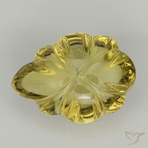 6.00ct طبيعي أصفر بنى كوارتز, قص وردة, شفاف